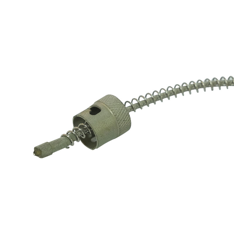 Pressure spring fixed thermocouple