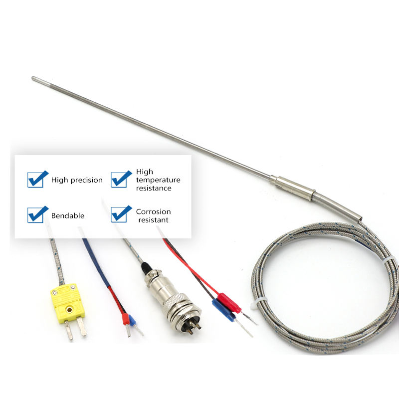 Industrial Temperature Measurement Stainless Steel High-Precision PT100 Temperature Sensor RTD Temperature Monitor