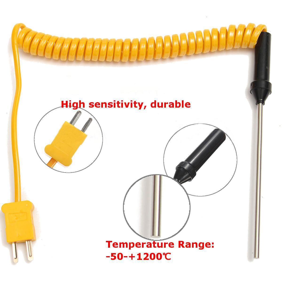 Certified Handheld Thermocouple PT100K Type Temperature Sensor Flexible Thermocouple Measuring Probe
