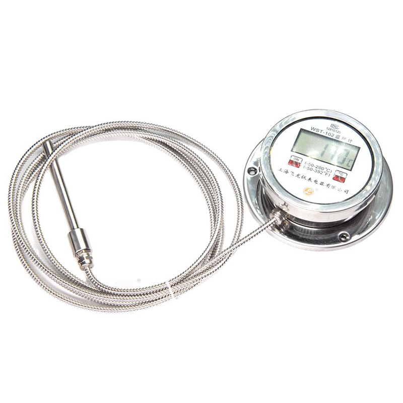 High-Precision Digital Display Thermometer Radial K-Type Pt100 Thermometer Stainless Steel Flexible Hose Digital Thermometer