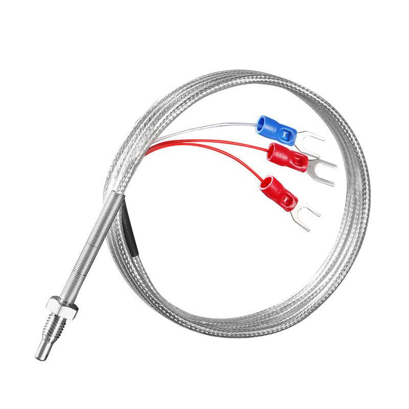 Industrial-grade compact temperature sensor with stainless steel screw mounting PT100K probe (M6/M8) Thermocouple
