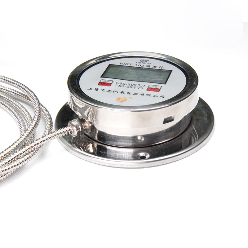 High-Precision Digital Display Thermometer Radial K-Type Pt100 Thermometer Stainless Steel Flexible Hose Digital Thermometer